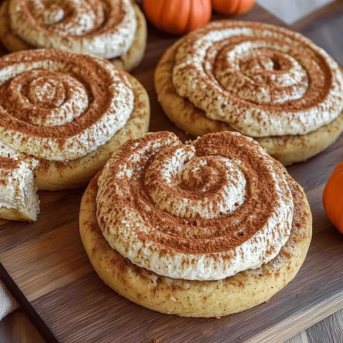 Soft Pumpkin Cookies with Cinnamon Frosting