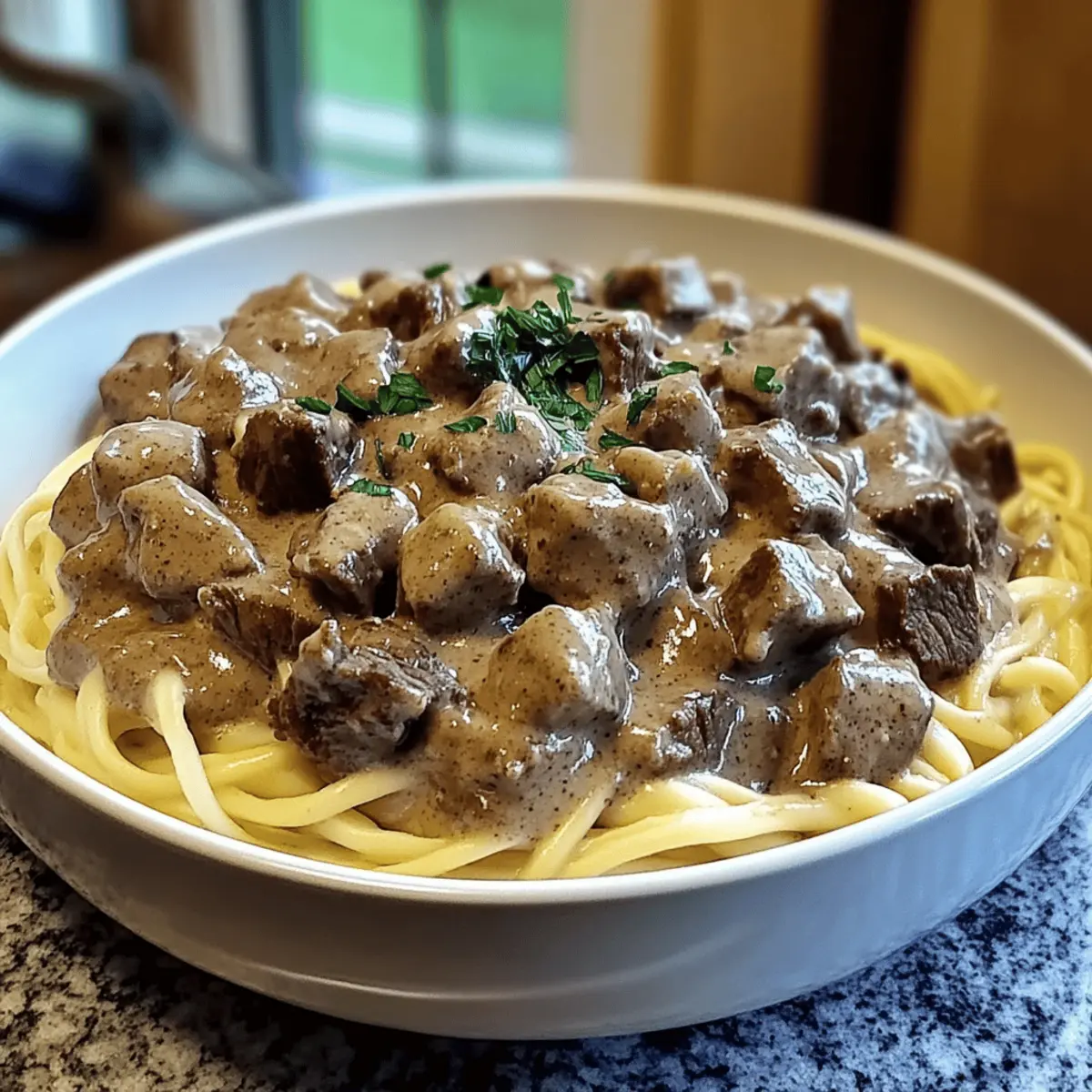 Slow Cooker Beef Stroganoff