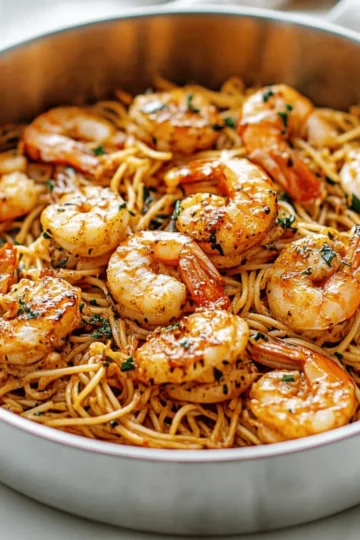 Old Bay Garlic Shrimp Pasta