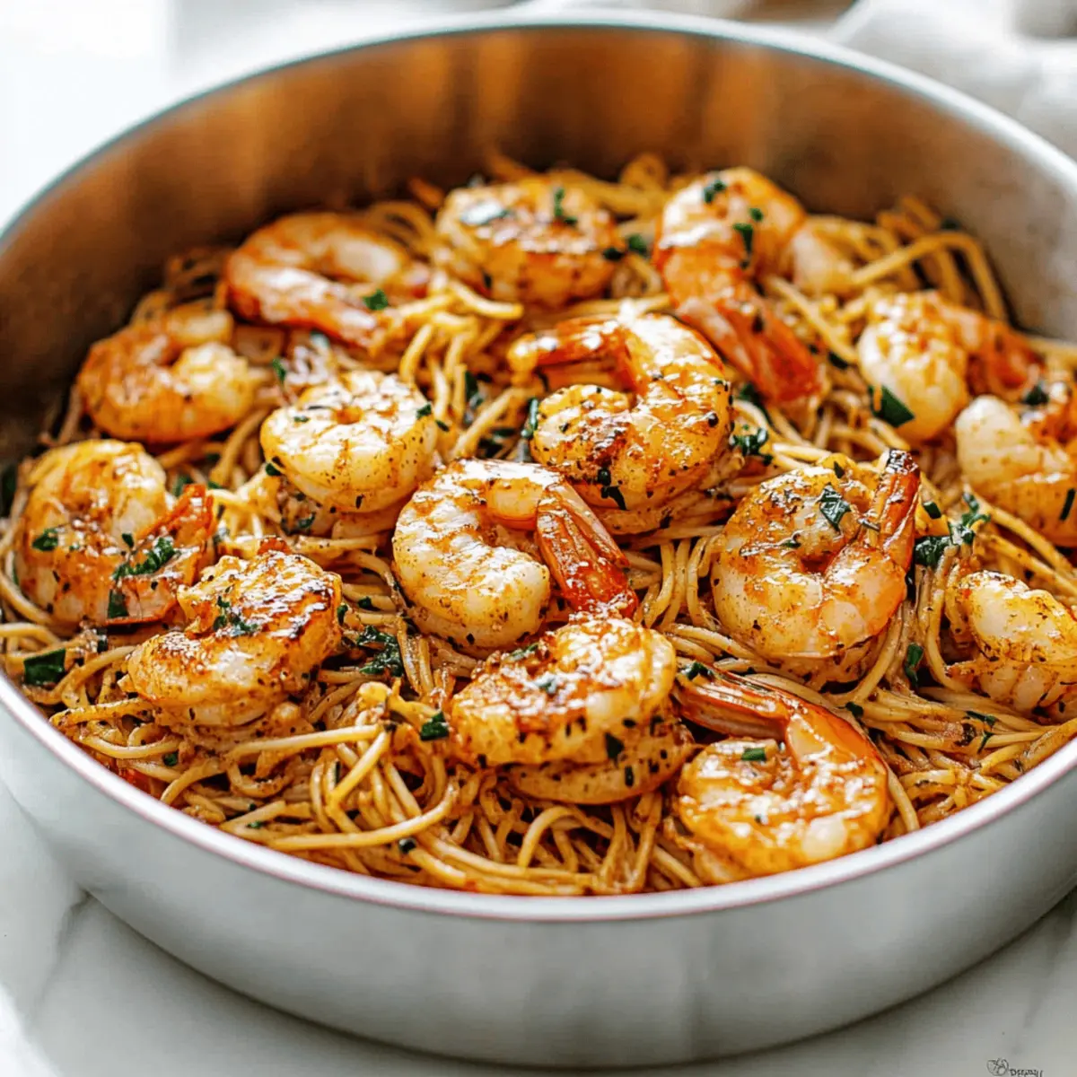 Old Bay Garlic Shrimp Pasta