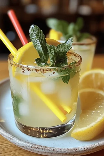 Mint and Rosemary Lemonade with Vanilla