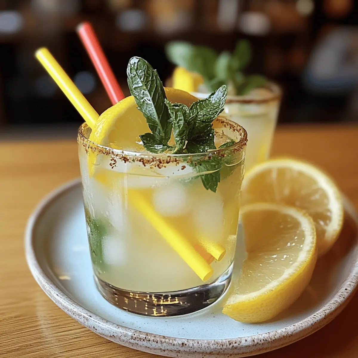 Mint and Rosemary Lemonade with Vanilla