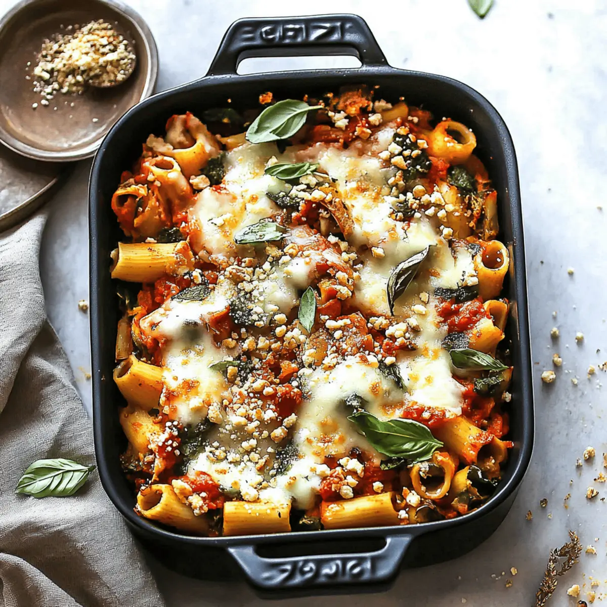 Pasta Bake with Pumpkin Tomato Sauce