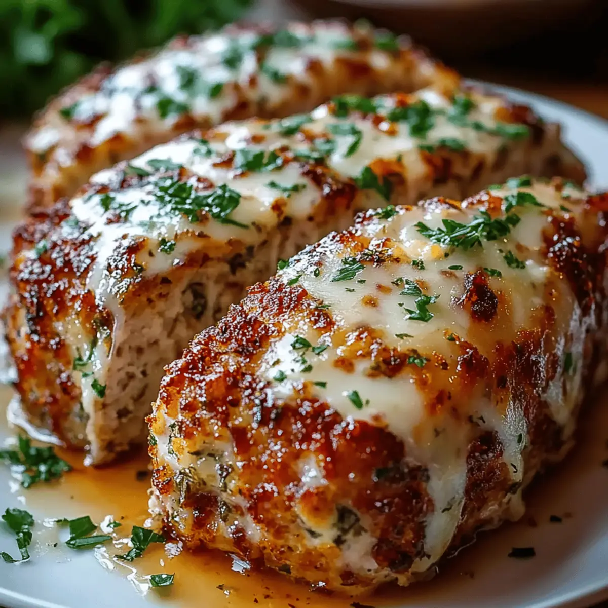 Garlic Parmesan Chicken Meatloaf