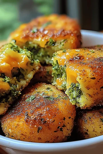 Crispy Broccoli Cheese Rounds