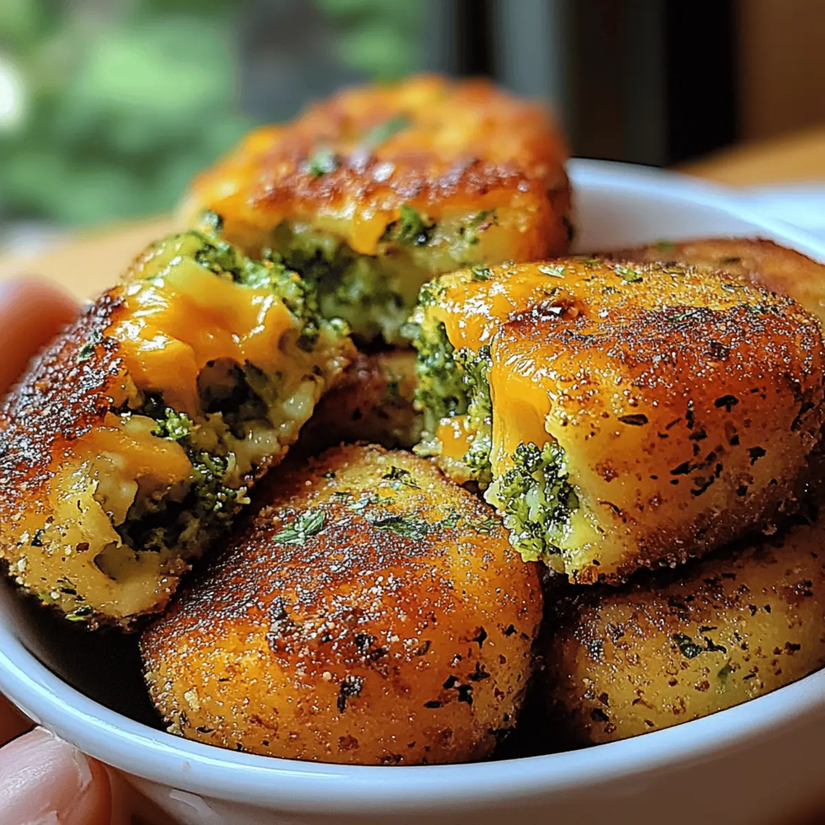 Crispy Broccoli Cheese Rounds