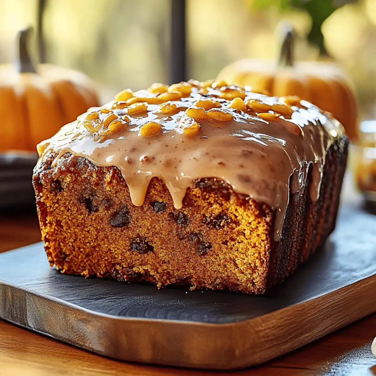 Pumpkin Bread with Maple Glaze