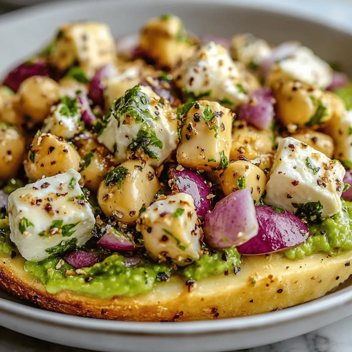 Chickpea Feta Avocado Salad