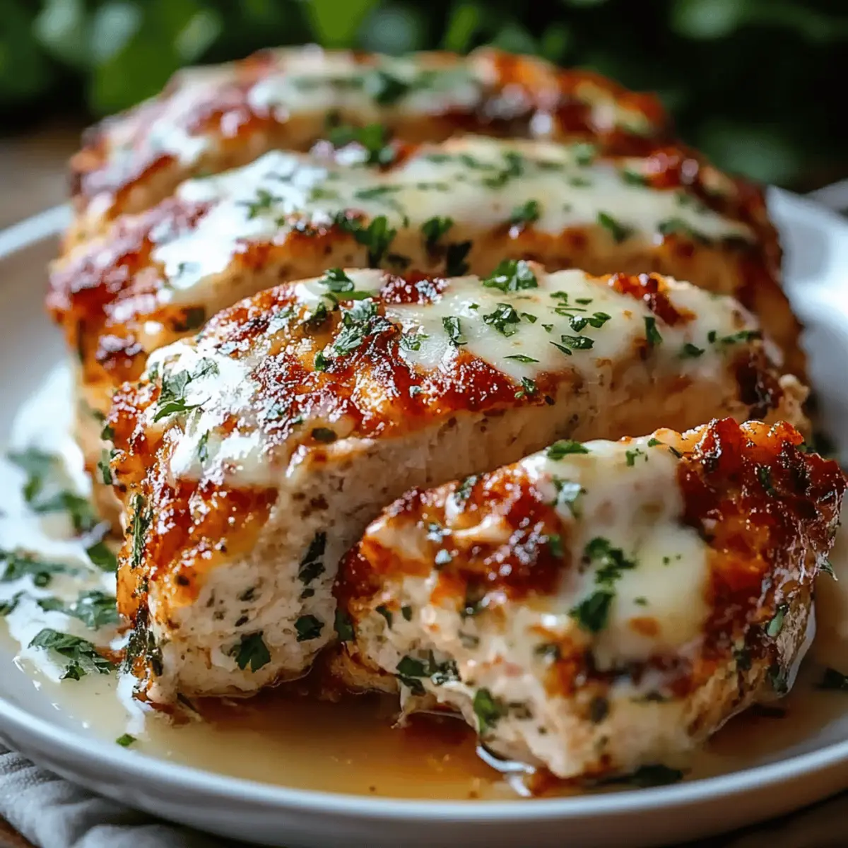 Garlic Parmesan Chicken Meatloaf