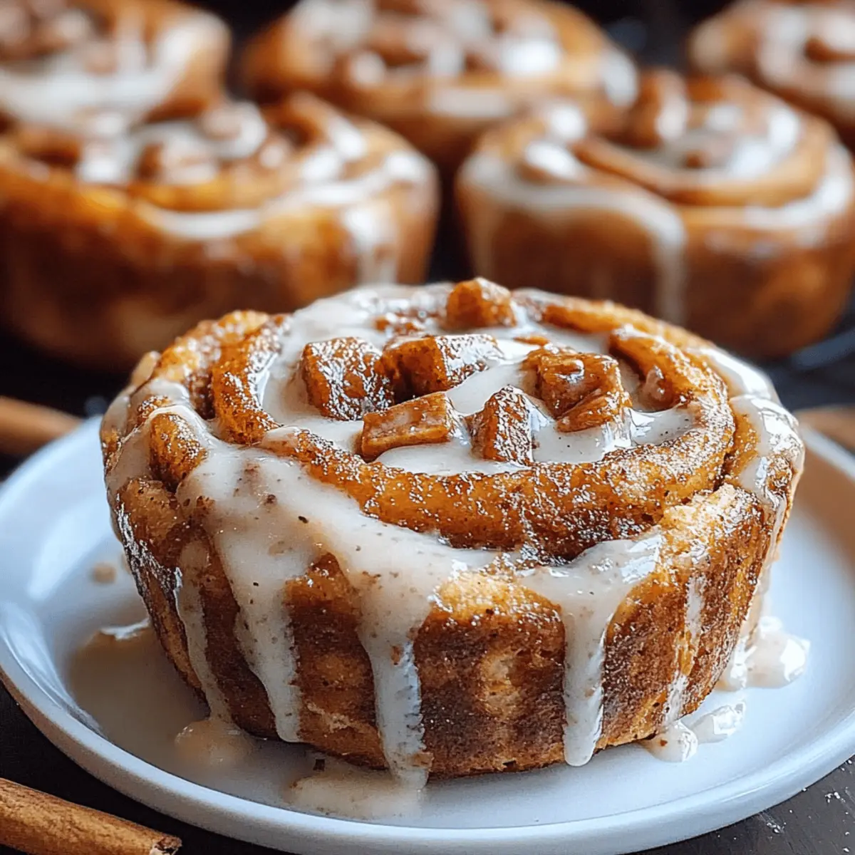 Pumpkin Cinnamon Roll Muffins