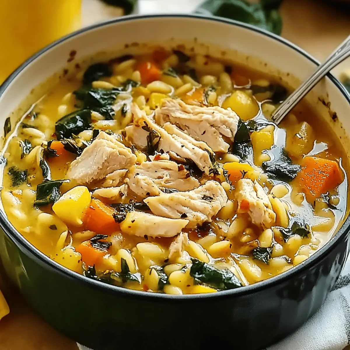 Lemon Chicken Orzo Soup