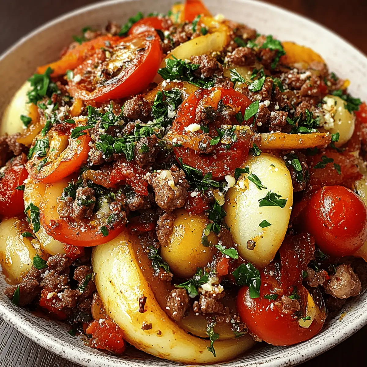 Mediterranean Ground Beef Stir Fry