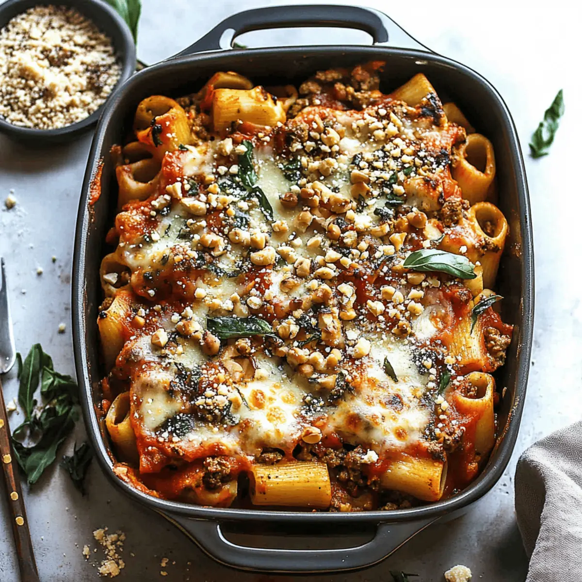 Pasta Bake with Pumpkin Tomato Sauce