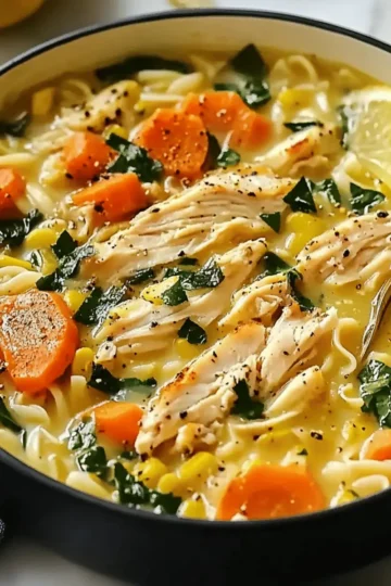 Lemon Chicken Orzo Soup