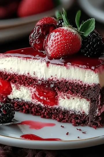 Red Velvet Strawberry Cheesecake