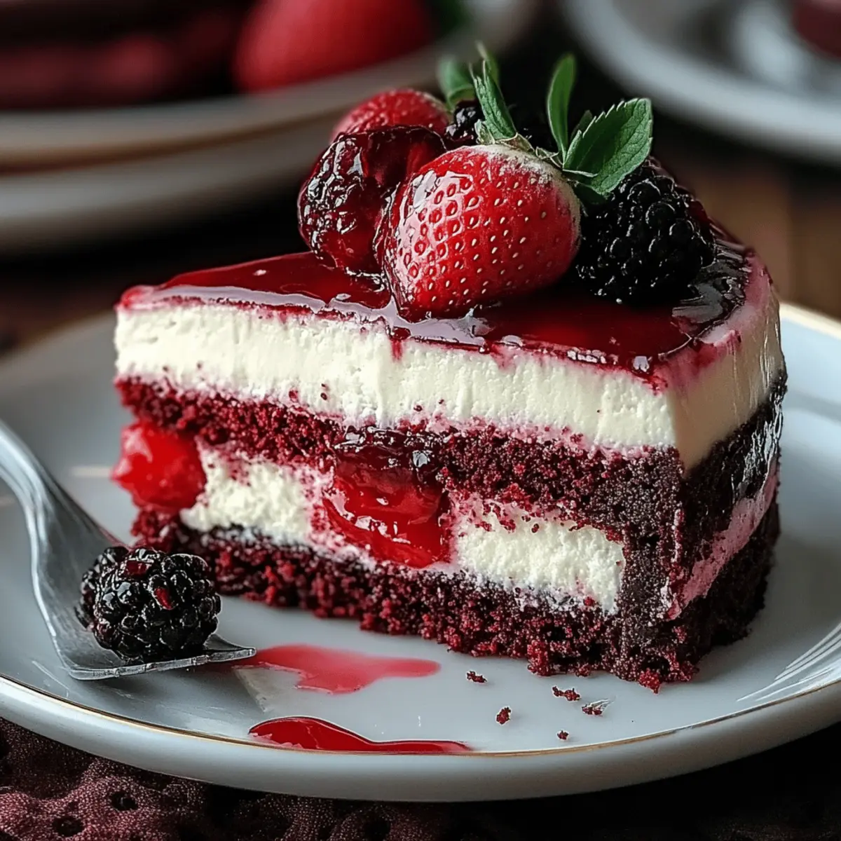 Red Velvet Strawberry Cheesecake