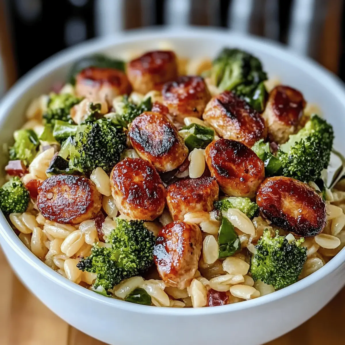 Chicken Sausage and Broccoli Orzo