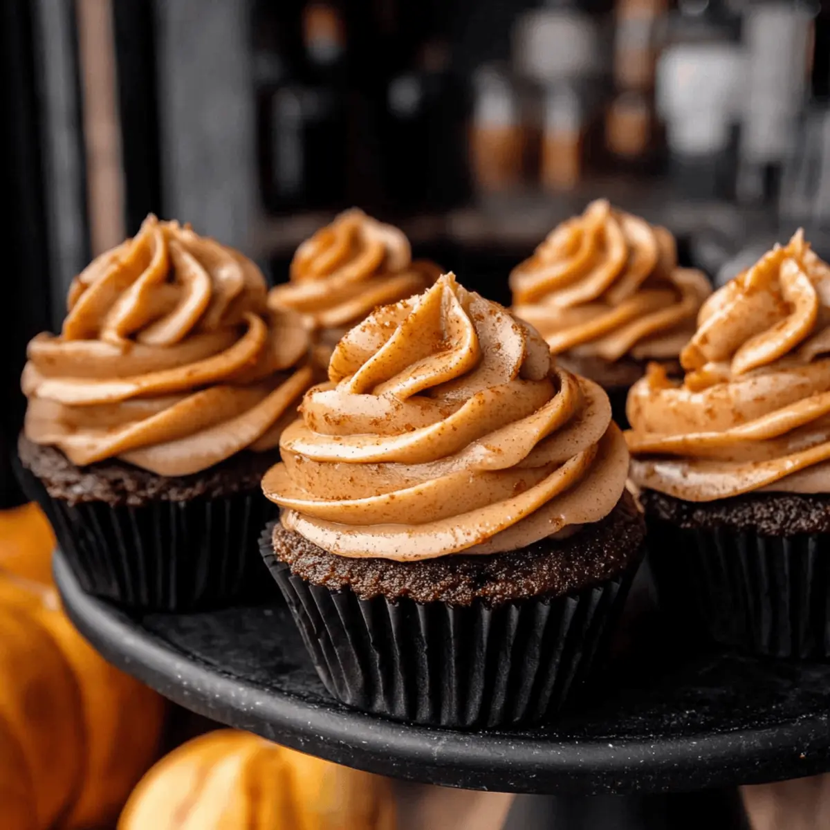 Chocolate Pumpkin Cupcakes