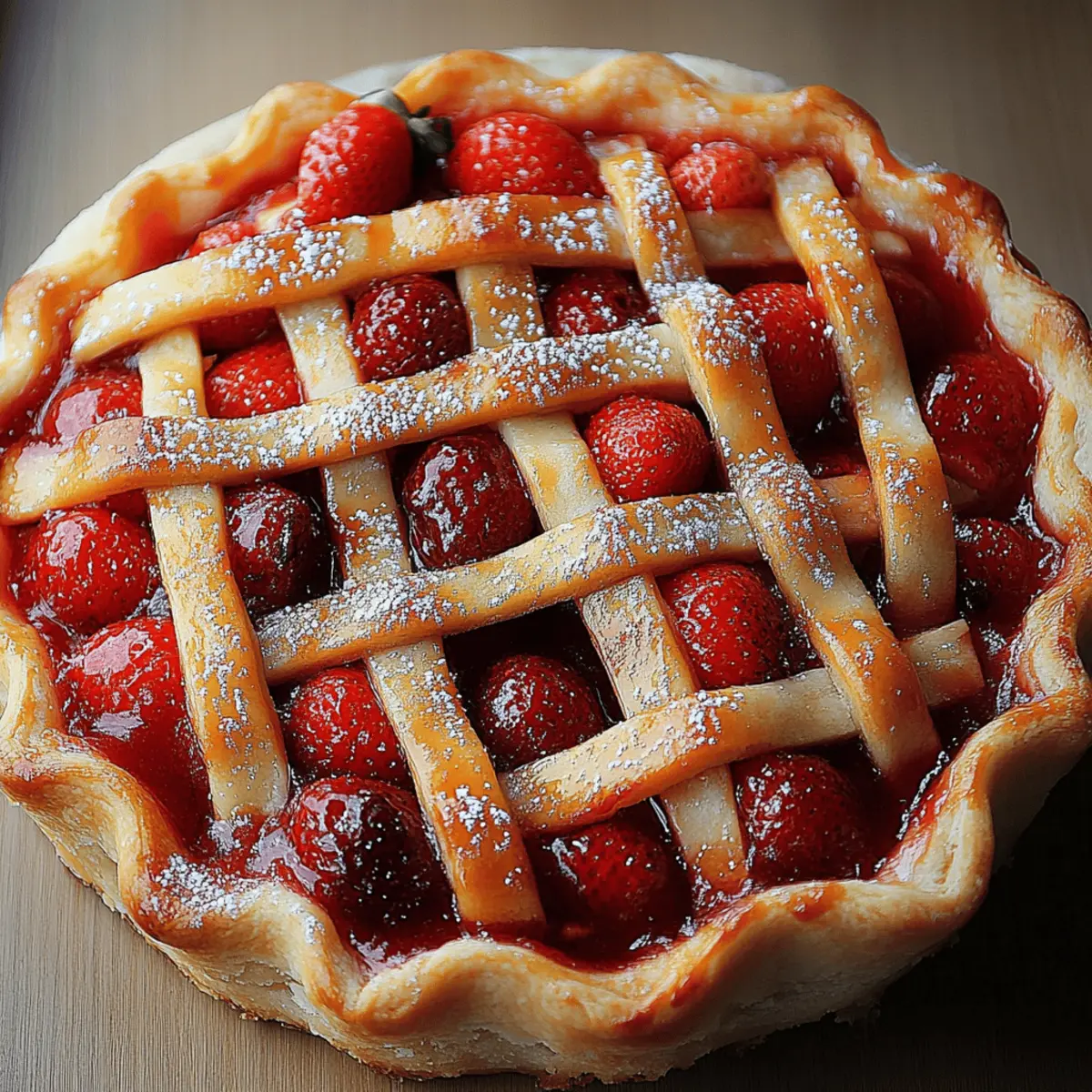 Rustic Sweet Baked Strawberry Pie