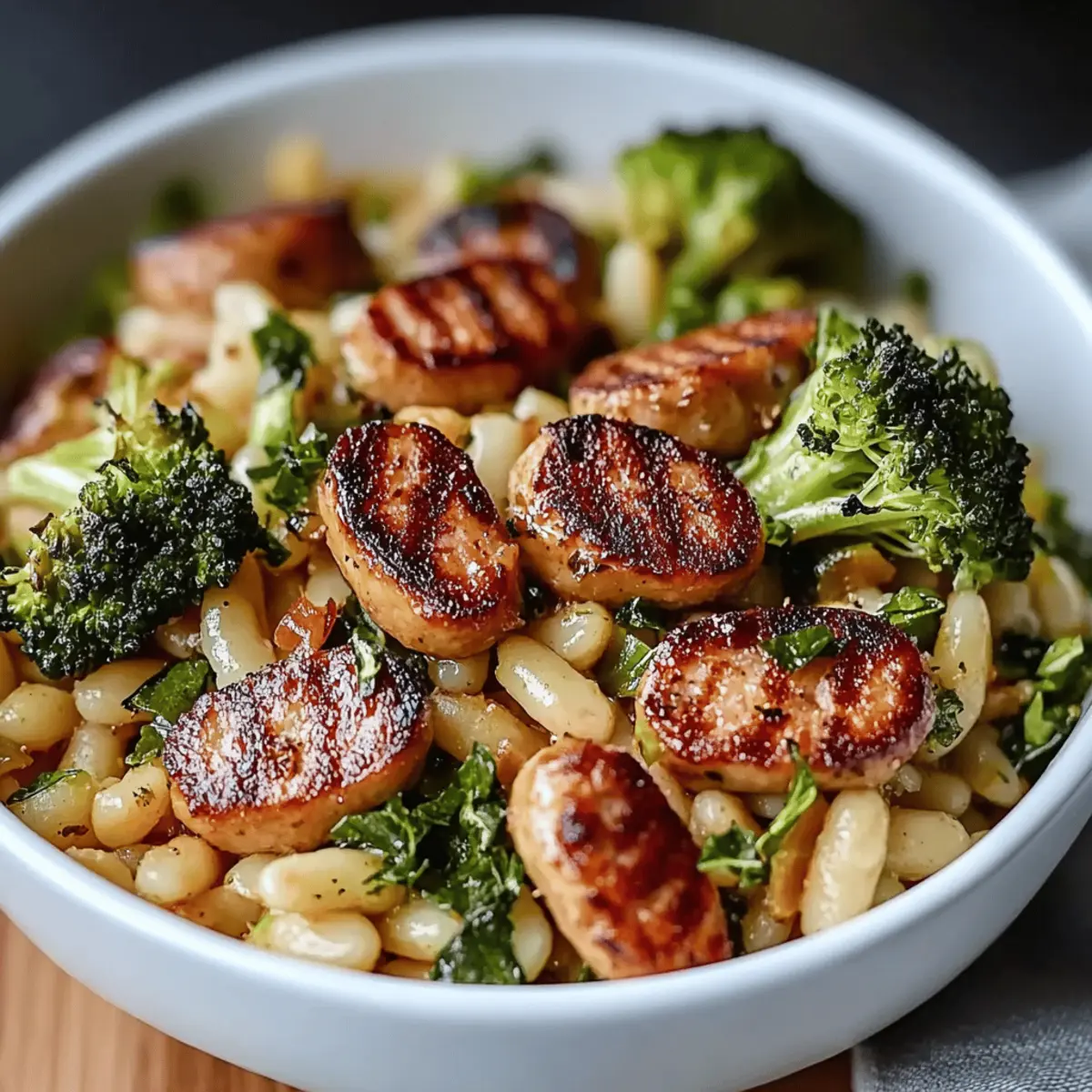 Chicken Sausage and Broccoli Orzo