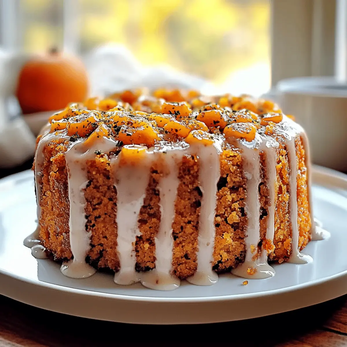 Autumn Pumpkin Honey Bun Cake