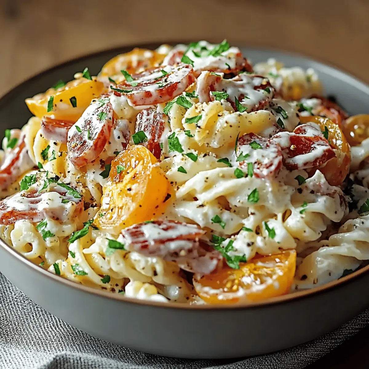 Creamy Bacon Ranch Pasta Salad