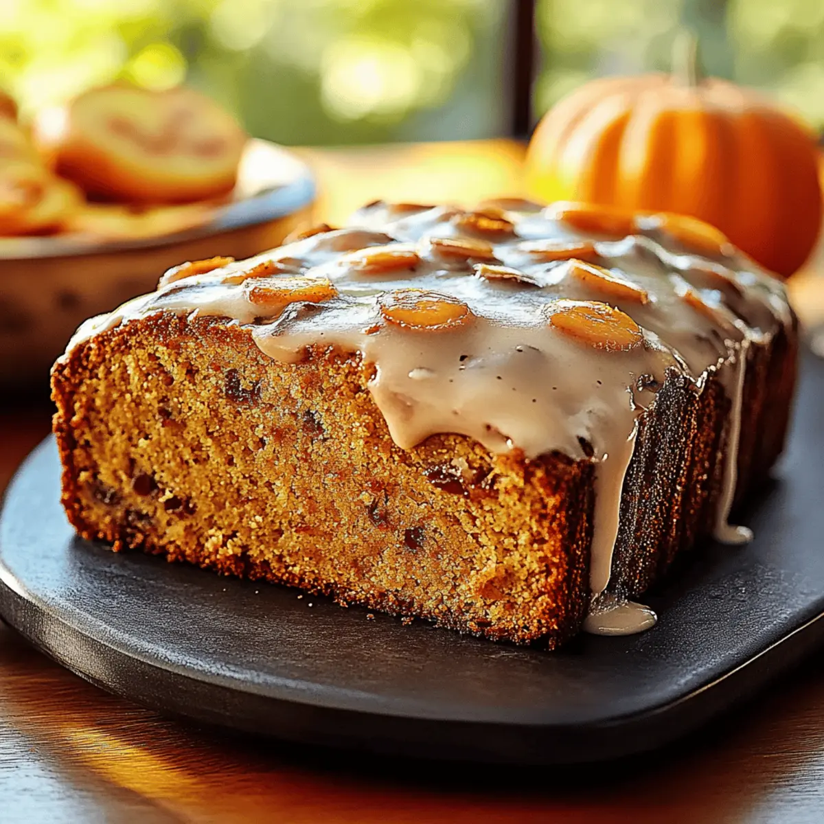 Pumpkin Bread with Maple Glaze