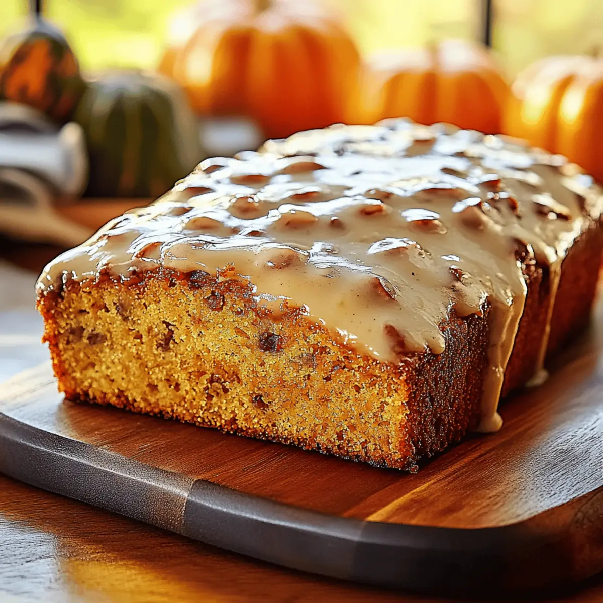 Pumpkin Bread with Maple Glaze