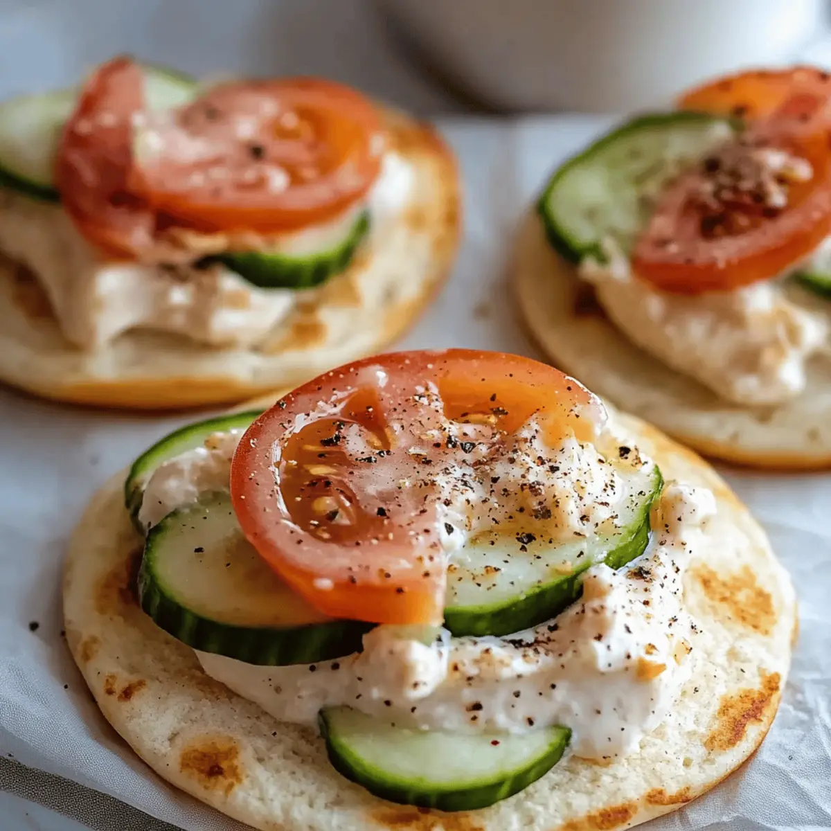 Mini Pita Pockets with Hummus