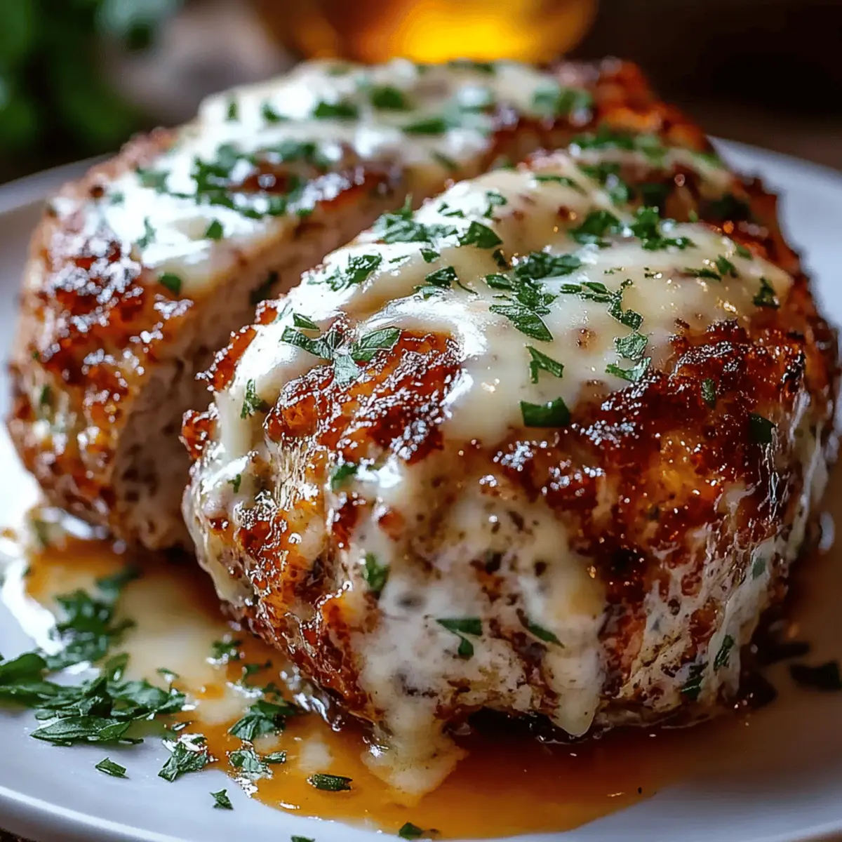 Garlic Parmesan Chicken Meatloaf