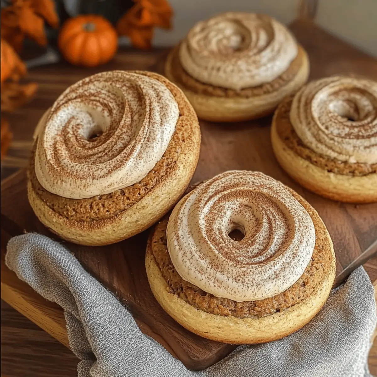 Soft Pumpkin Cookies with Cinnamon Frosting