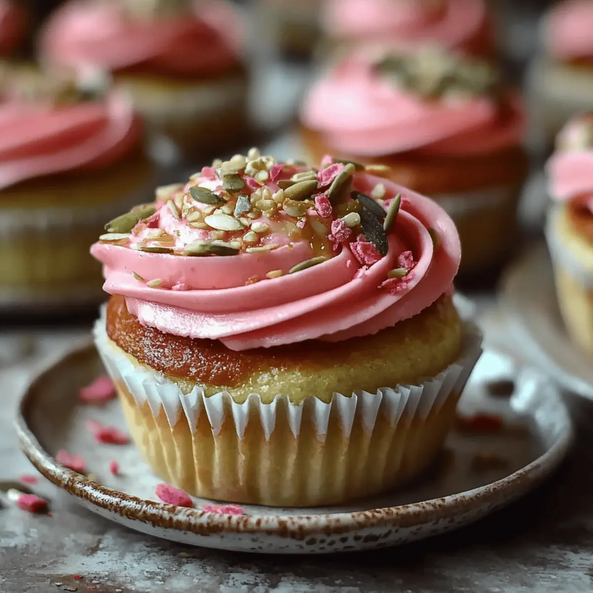 Vegan Mini Rose Cupcakes