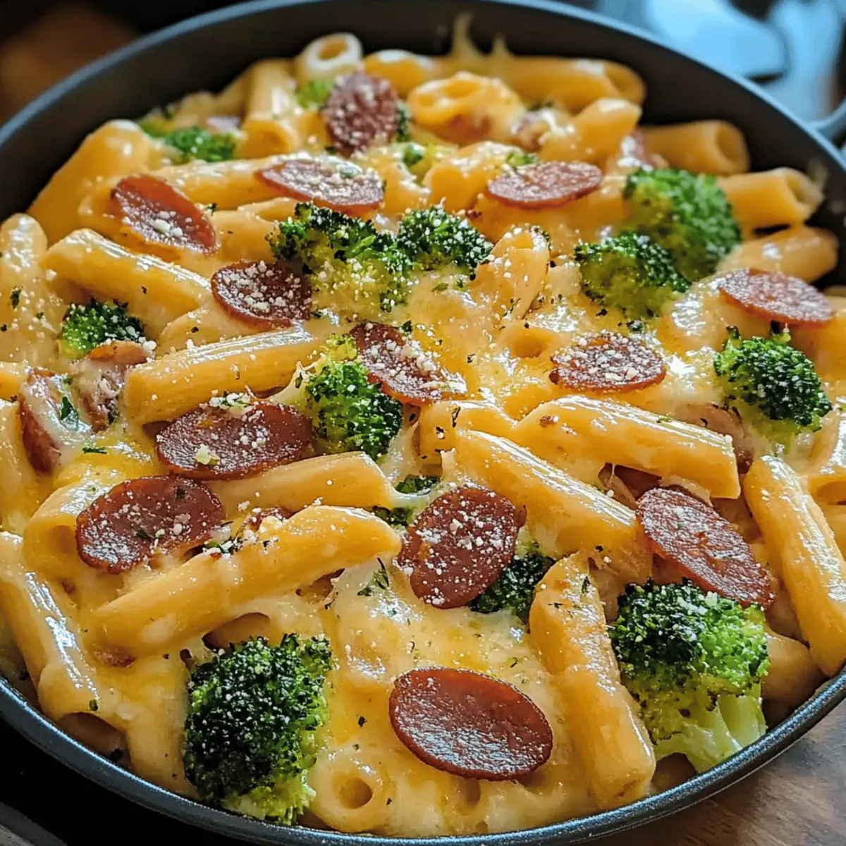 Creamy Kielbasa Broccoli Skillet