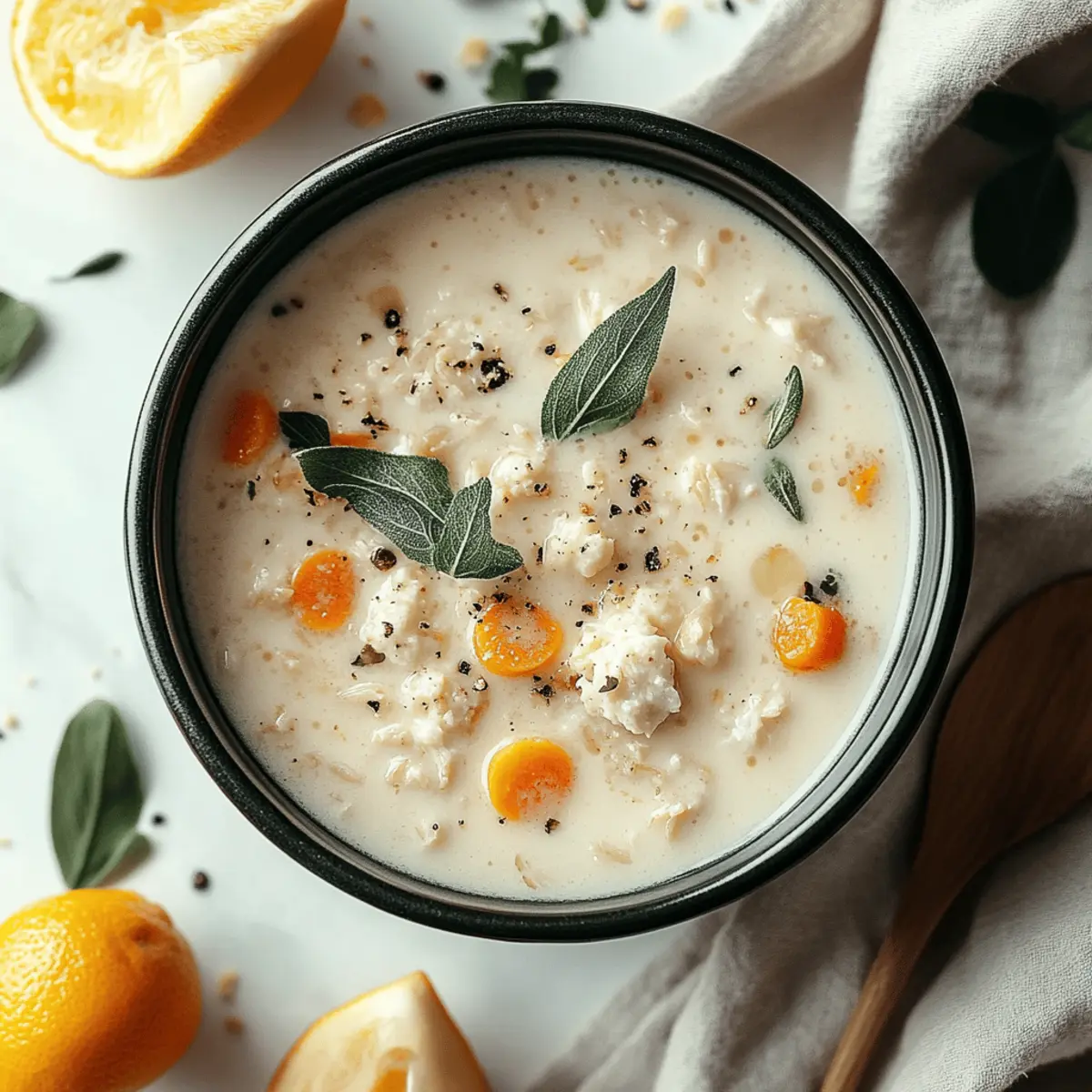 Creamy Italian Ground Chicken Soup