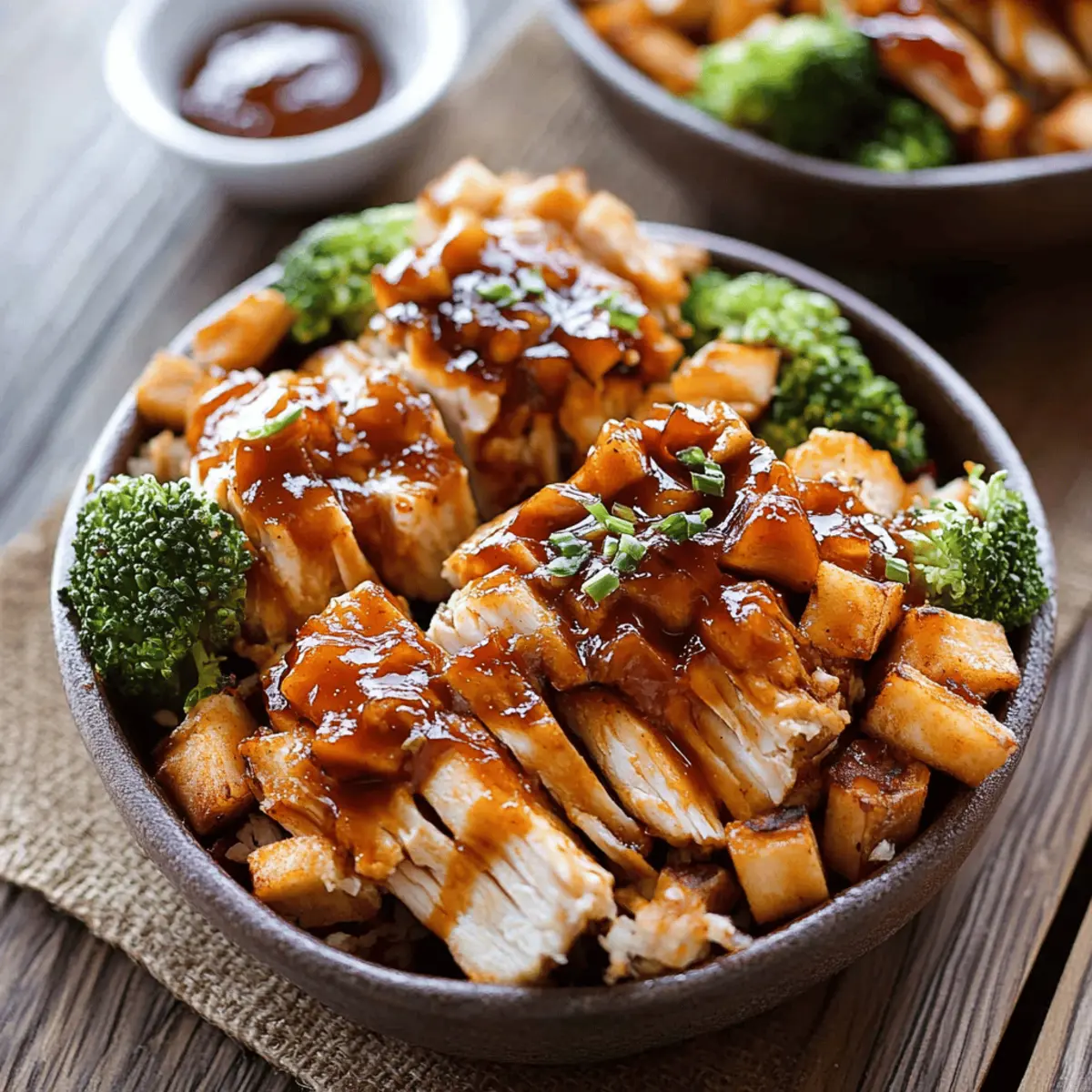 BBQ Chicken & Roasted Sweet Potato Bowls