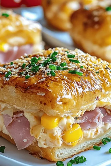 Ham and Cheese Croissant Breakfast Casserole