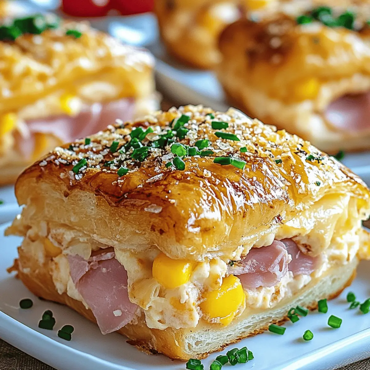 Ham and Cheese Croissant Breakfast Casserole
