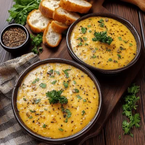 Hearty Cheddar Garlic Herb Potato Soup