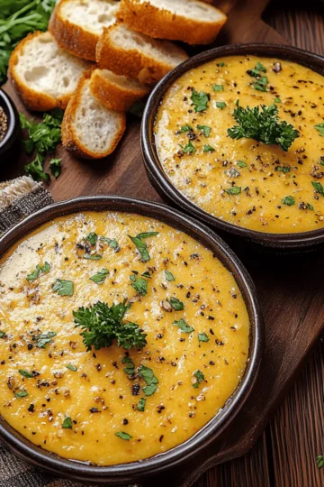 Hearty Cheddar Garlic Herb Potato Soup