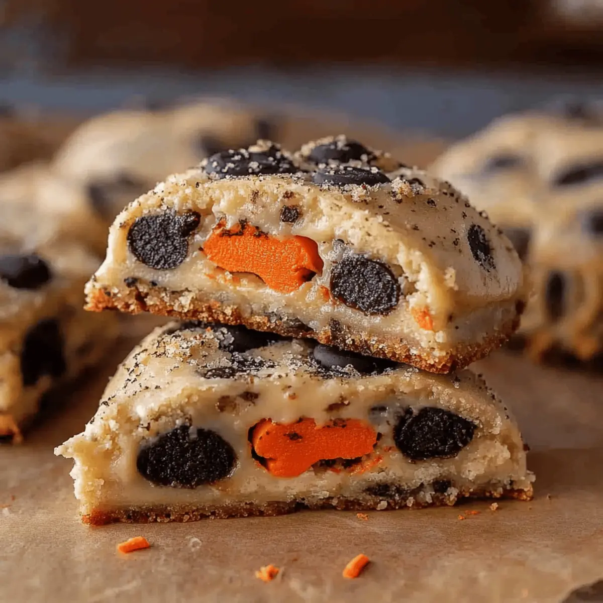 Halloween Oreo Stuffed Chocolate Chip Cookies
