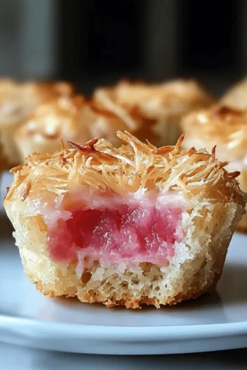 Rhubarb Coconut Macaroon Tarts