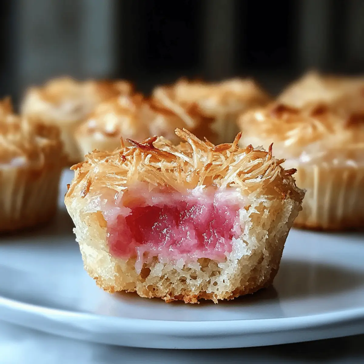 Rhubarb Coconut Macaroon Tarts