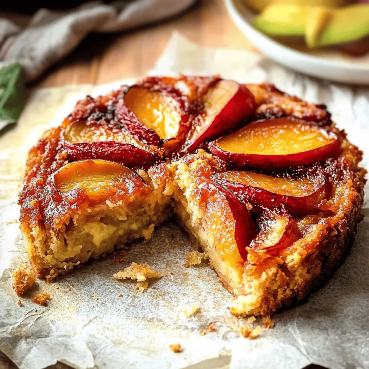 Bourbon Peach Upside Down Cake
