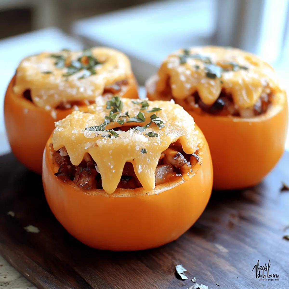 Shredded Chicken & Rice Stuffed Peppers