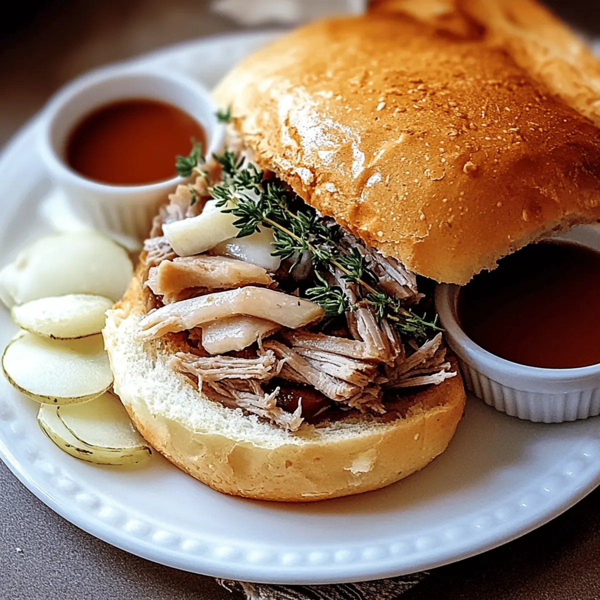 Savory Roasted French Dip Sandwich