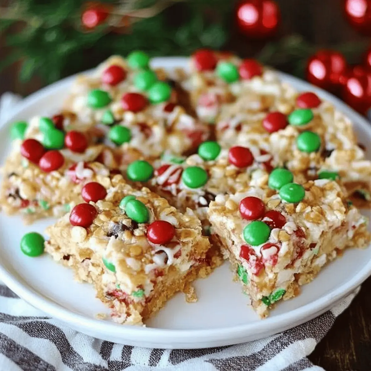 Marshmallow Pretzel Treats with M&M’s