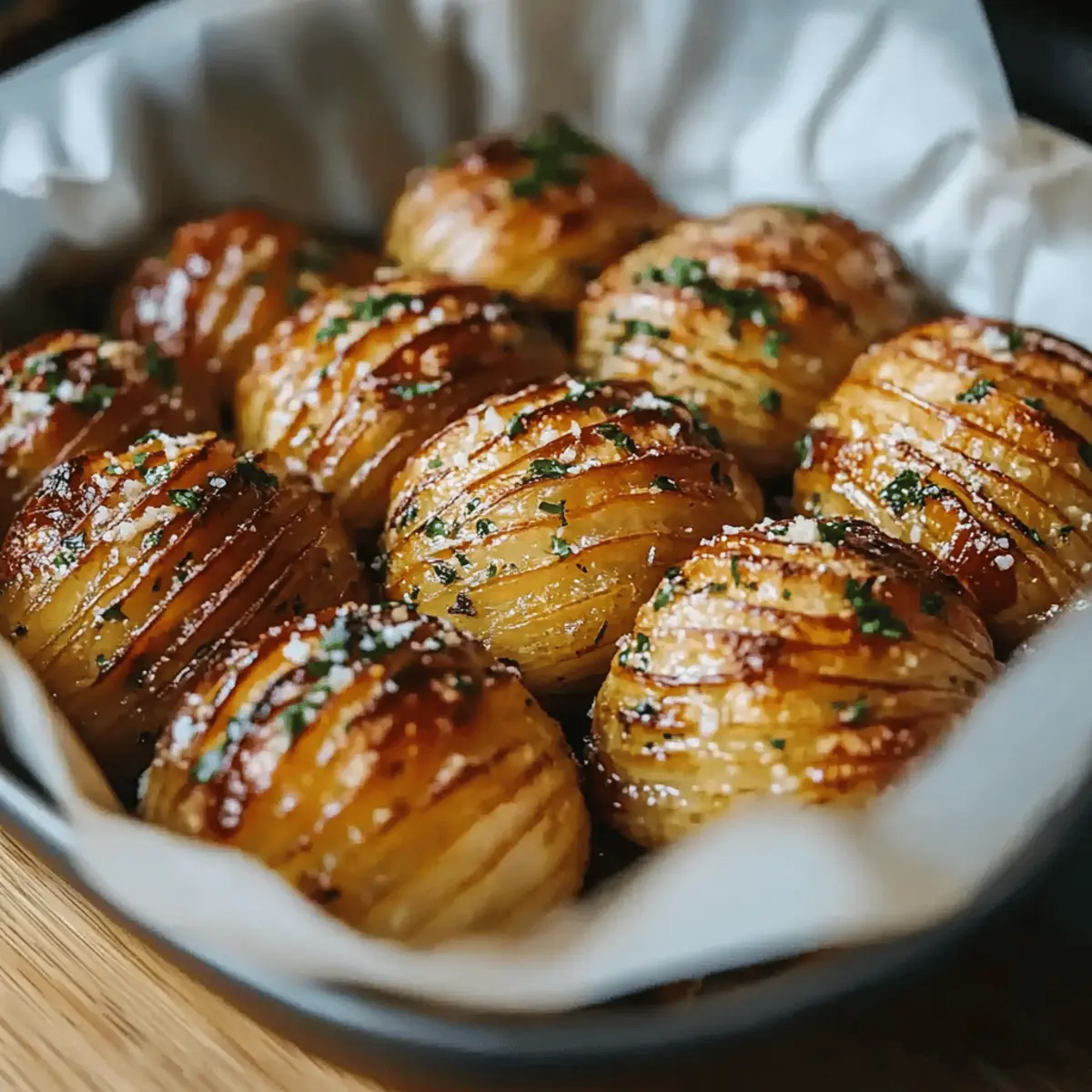 Salt & Pepper Mini Hasselback Potatoes
