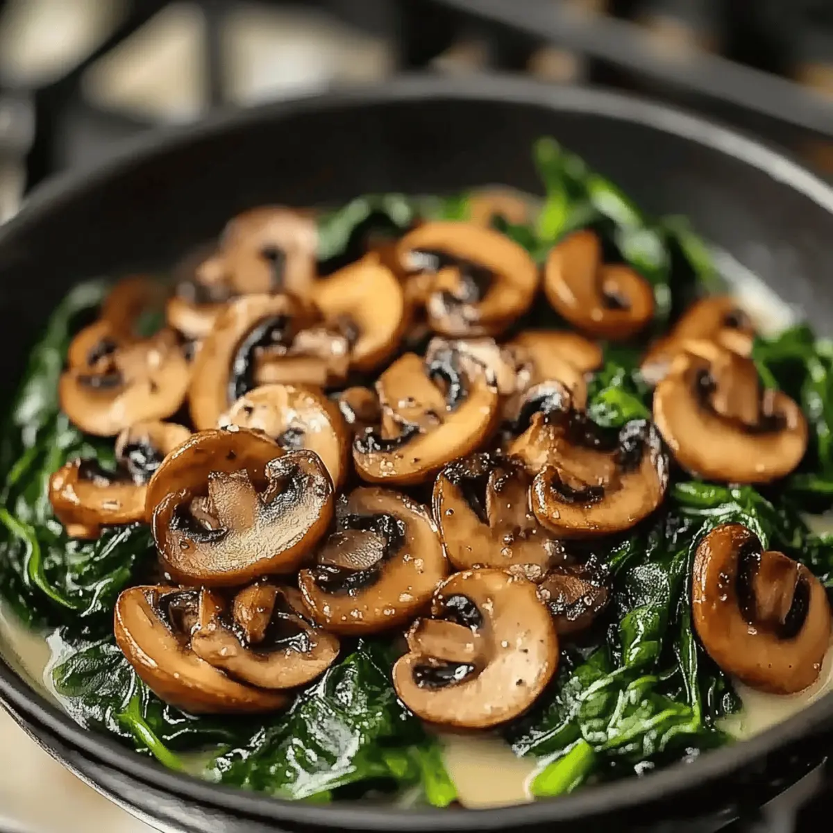 Sauteed Mushrooms with Spinach