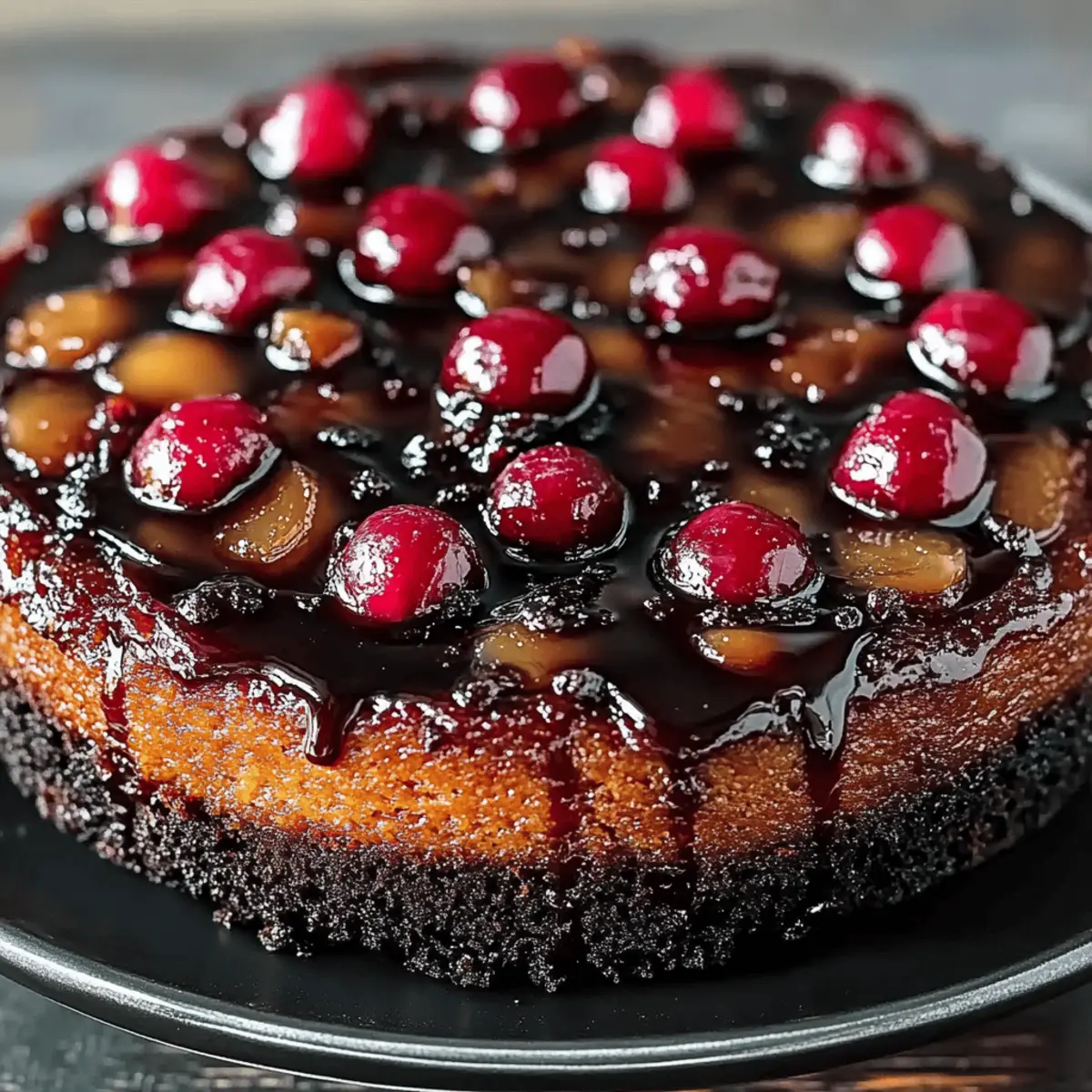 Chocolate Cherry Upside Down Cake