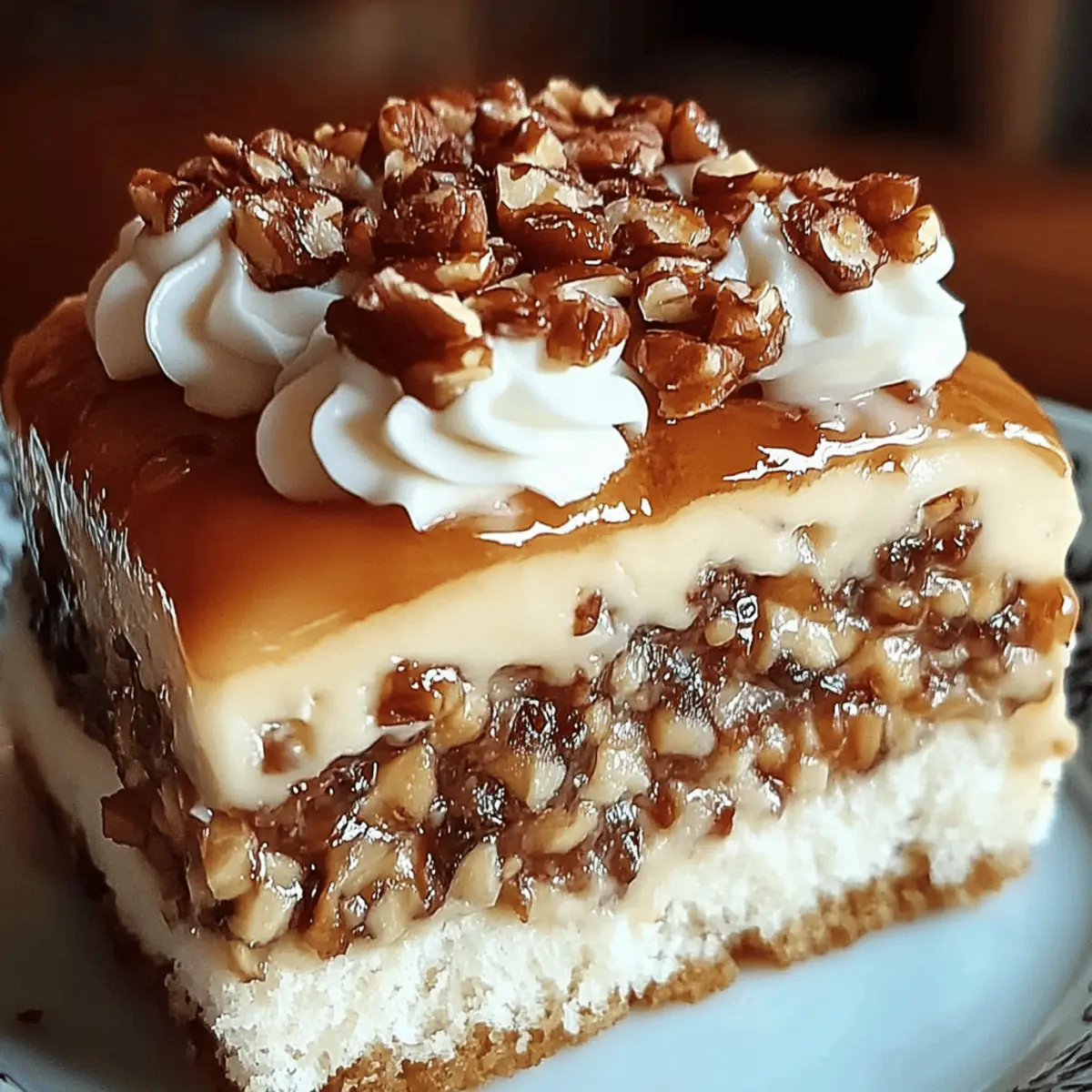 Butter Pecan Praline Poke Cake